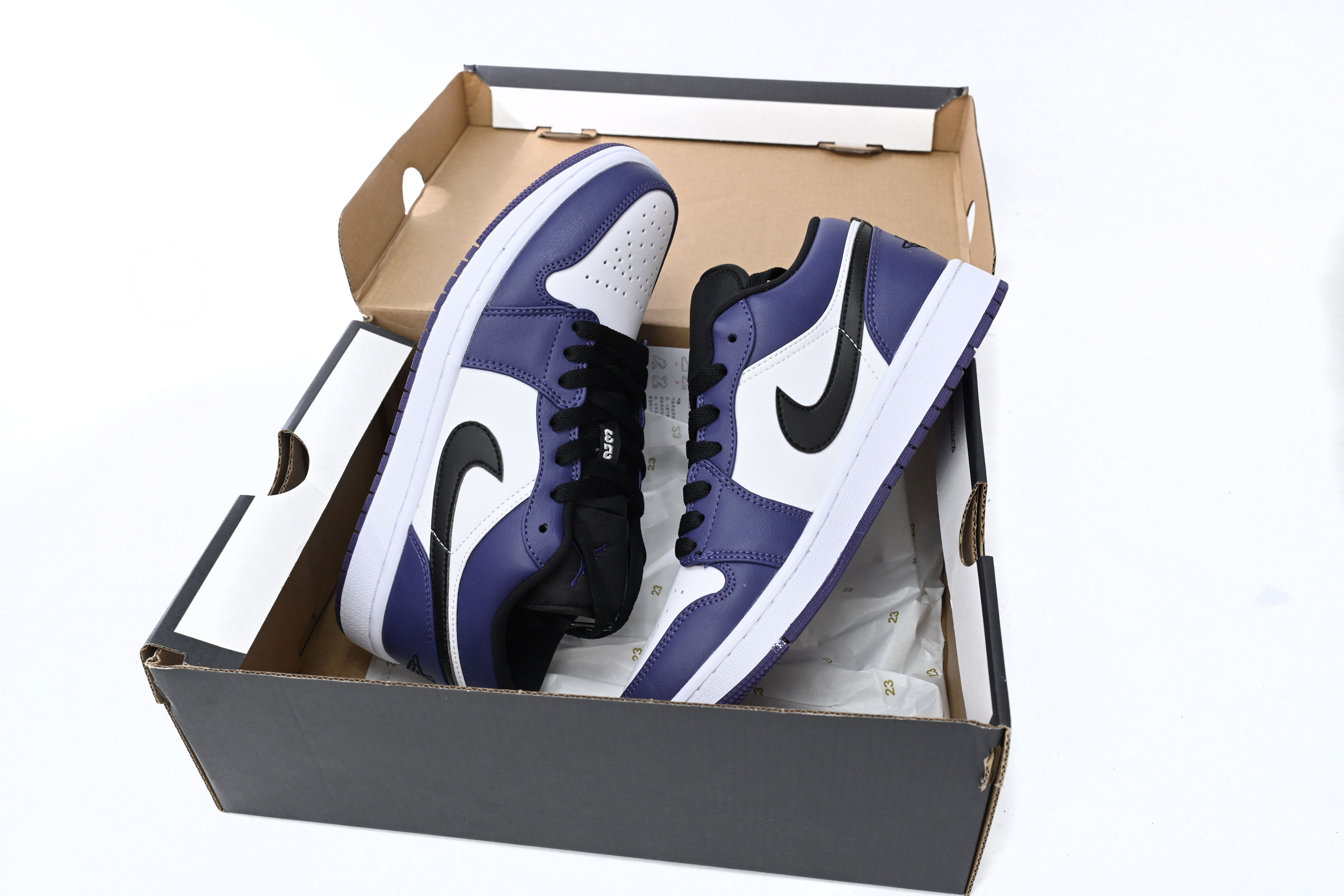 Air Jordan 1 Low Court Purple White 553558-500