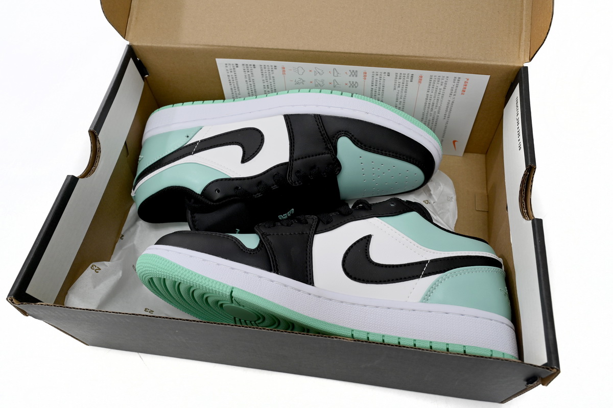 Air Jordan 1 Low Emerald Toe 553558-117 