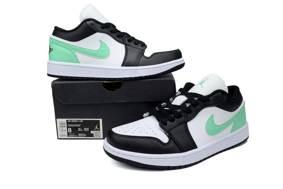 Air Jordan 1 Low Green Glow 553558-131