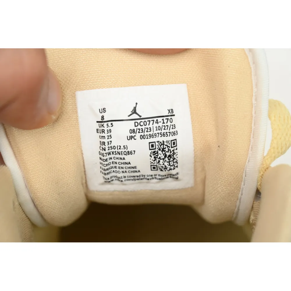 Air Jordan 1 Low Sail Yellow Ochre (Women's) DC0774-170