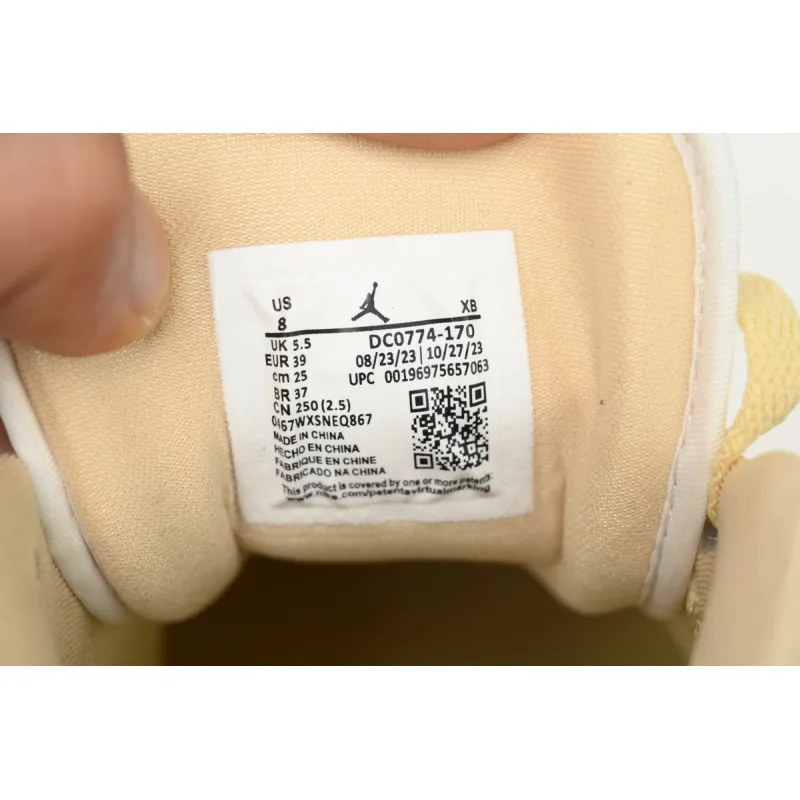 Air Jordan 1 Low Sail Yellow Ochre (Women's) DC0774-170