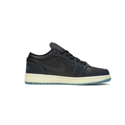 Air Jordan 1 Low SE Black Dark Obsidian Snakeskin (Women's) FJ5478-010 02