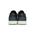 Air Jordan 1 Low SE Black Dark Obsidian Snakeskin (Women's) FJ5478-010