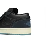 Air Jordan 1 Low SE Black Dark Obsidian Snakeskin (Women's) FJ5478-010