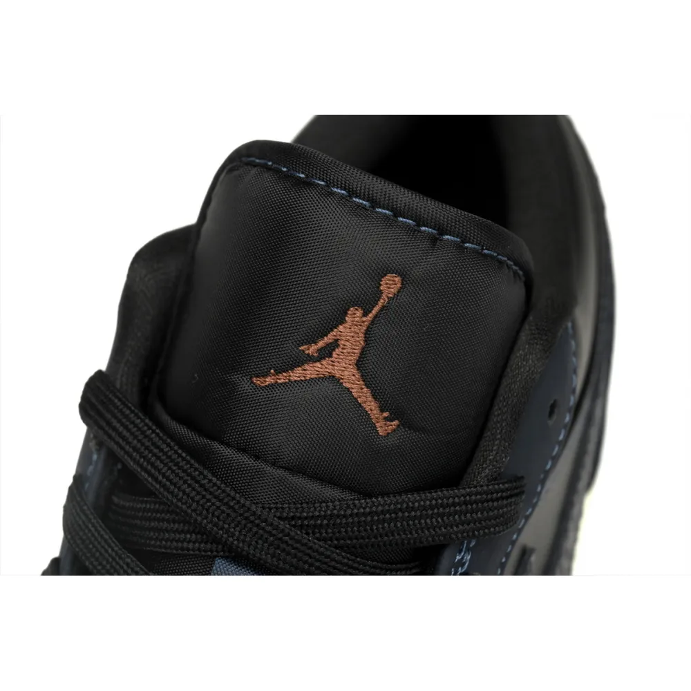 Air Jordan 1 Low SE Black Dark Obsidian Snakeskin (Women's) FJ5478-010