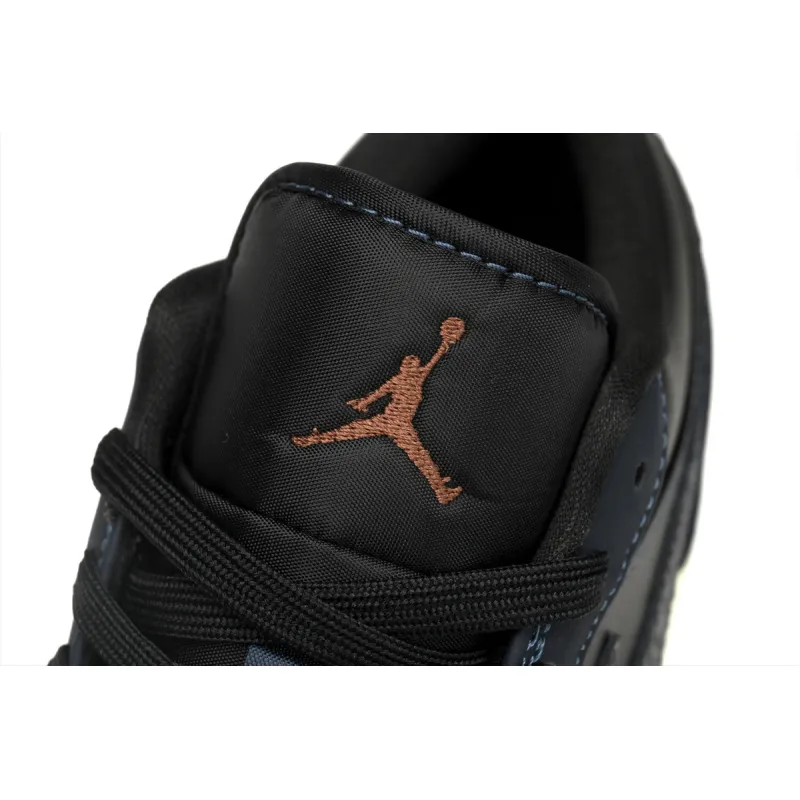 Air Jordan 1 Low SE Black Dark Obsidian Snakeskin (Women's) FJ5478-010