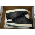Air Jordan 1 Low SE Black Dark Obsidian Snakeskin (Women's) FJ5478-010