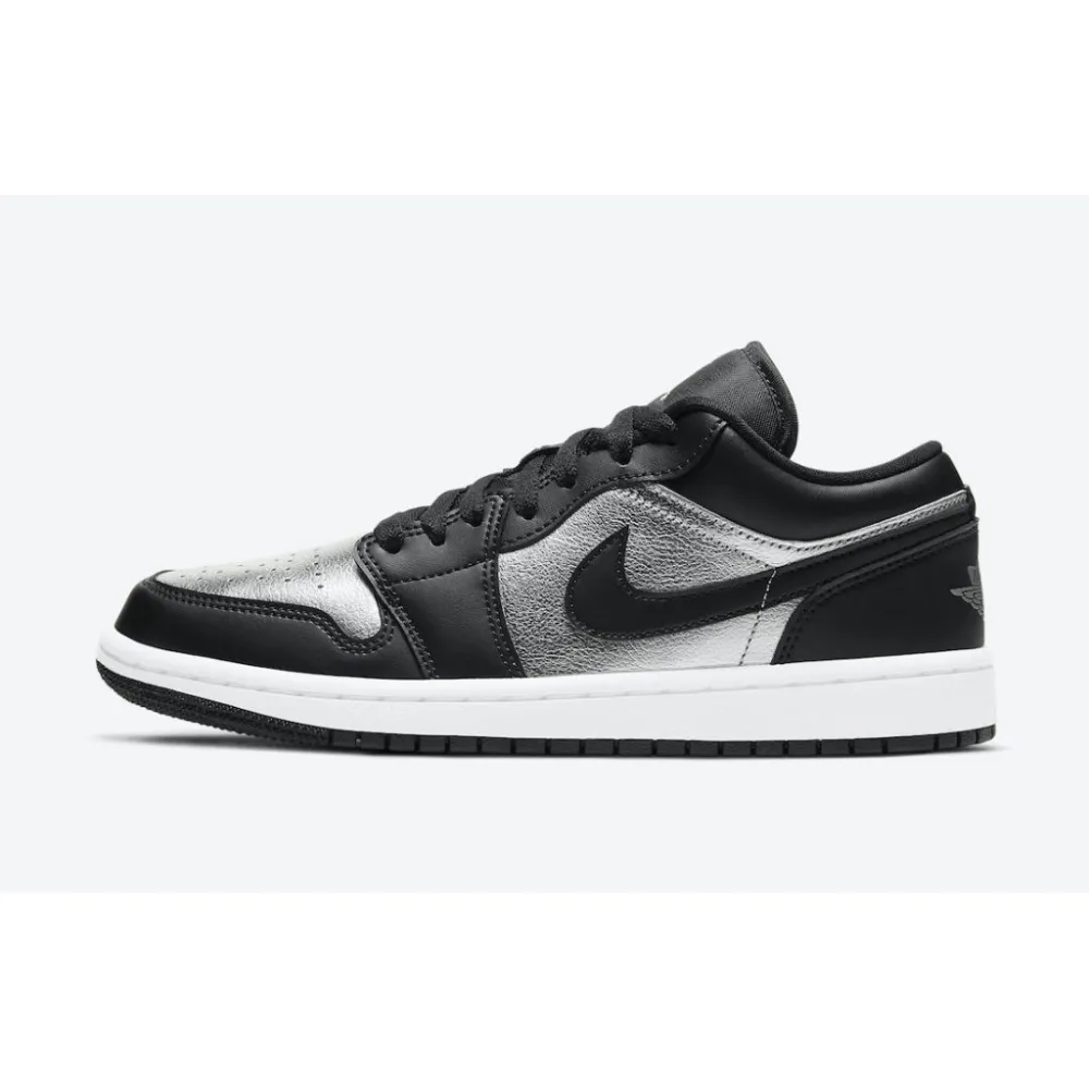 Air Jordan 1 Low SE Black Metallic Silver (Women's) DA5551-001