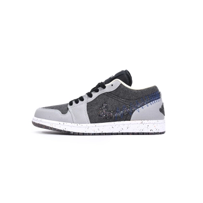 Air Jordan 1 Low SE Crater Black Grey DM4657-001 01