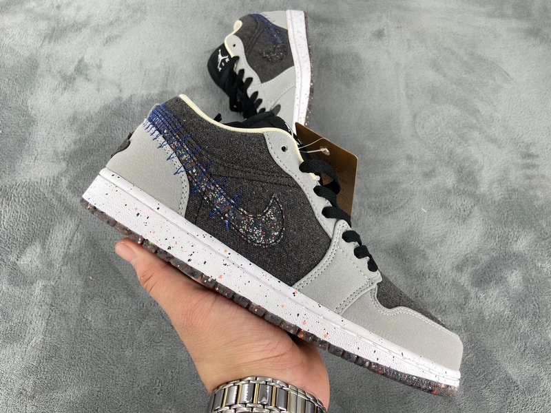 Air Jordan 1 Low SE Crater Black Grey DM4657-001