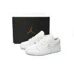 Air Jordan 1 Low SE Glitter Swoosh (GS) FQ9112-100