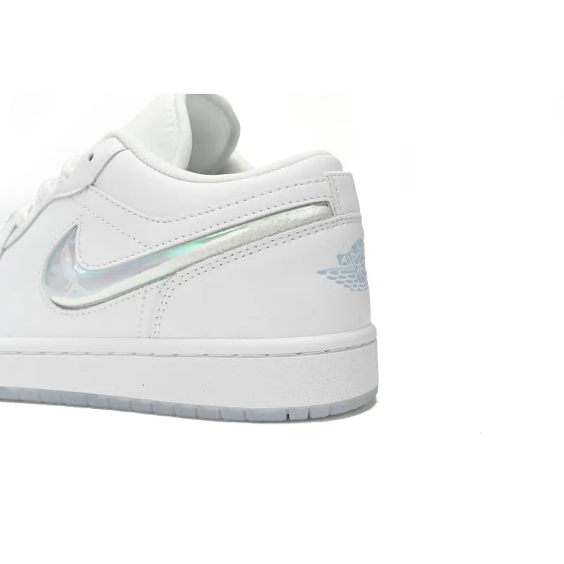 Air Jordan 1 Low SE Glitter Swoosh (GS) FQ9112-100