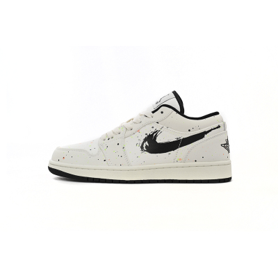 Air Jordan 1 Low SE Paint Splatter (GS) DH3295-100 01