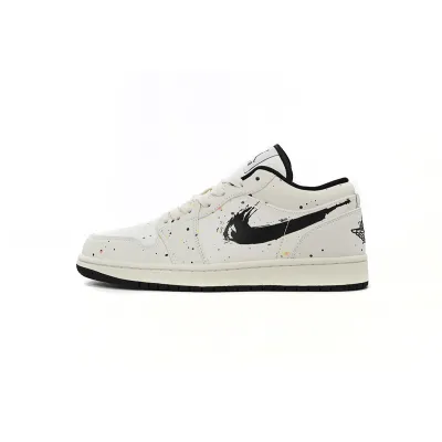 Air Jordan 1 Low SE Paint Splatter (GS) DH3295-100 01
