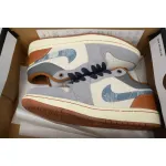 Air Jordan 1 Low SE Phantom Repaired Denim Swoosh FZ5046-041