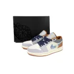 Air Jordan 1 Low SE Phantom Repaired Denim Swoosh FZ5046-041