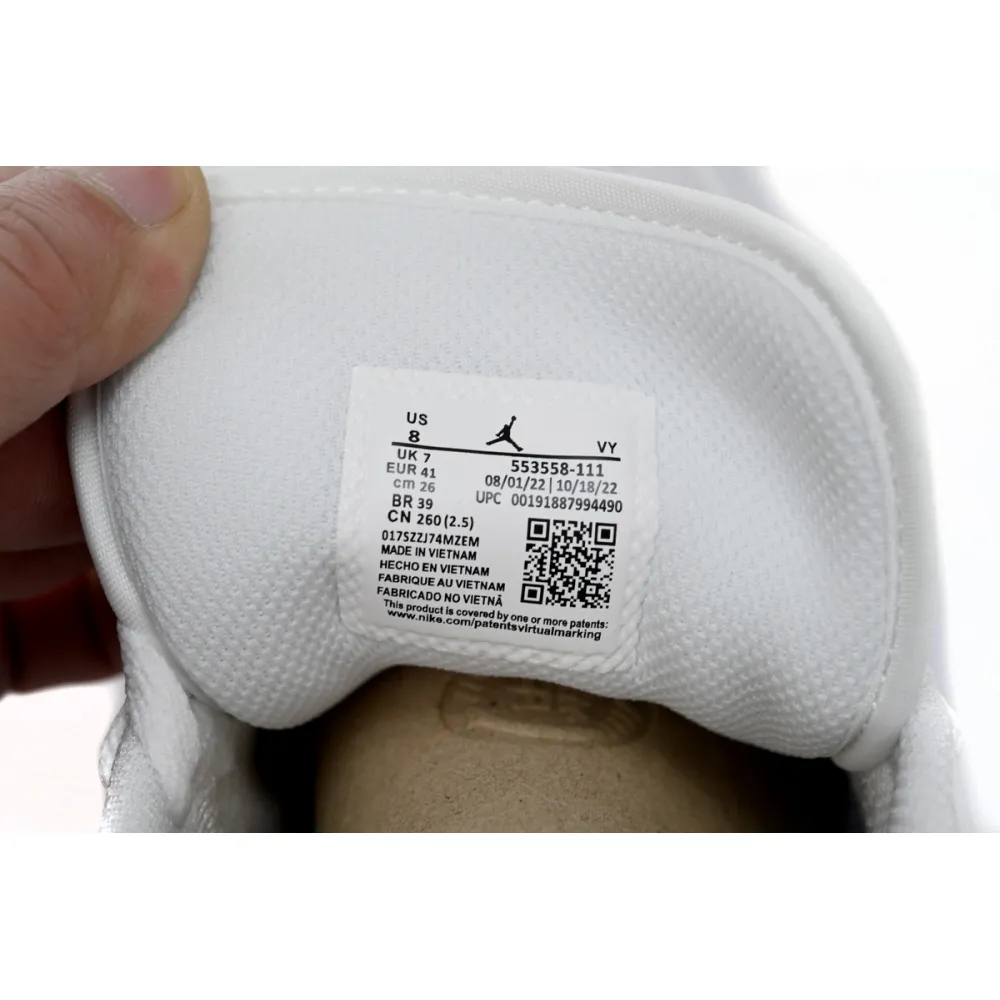 Air Jordan 1 Low Triple White (2019) 553558-111