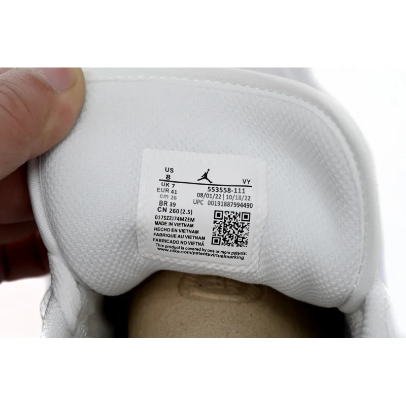 Air Jordan 1 Low Triple White (2019) 553558-111