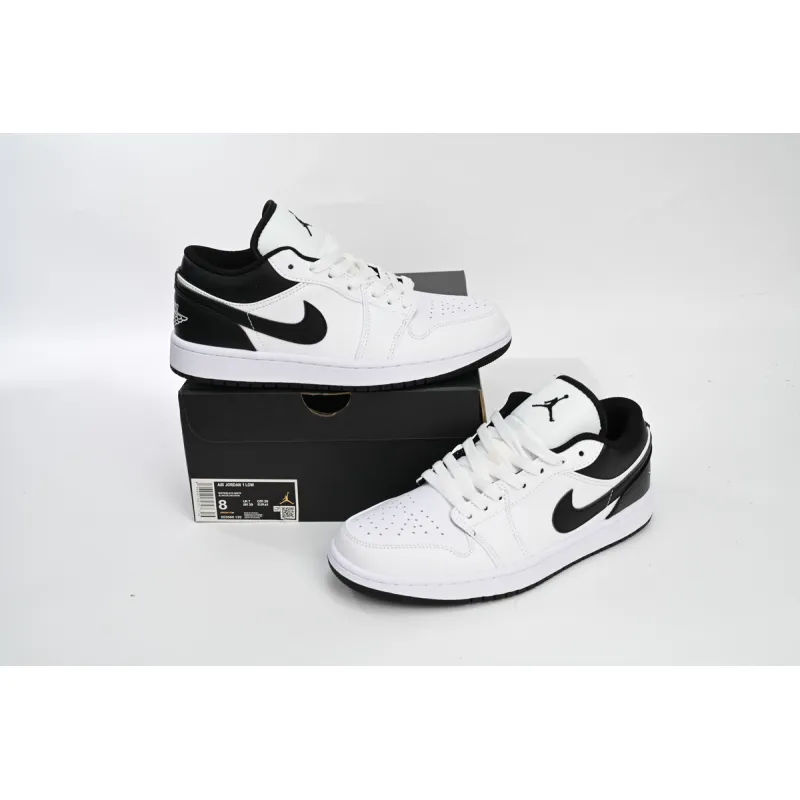 Air Jordan 1 Low White Black (GS) 553560-132