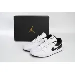 Air Jordan 1 Low White Black (GS) 553560-132