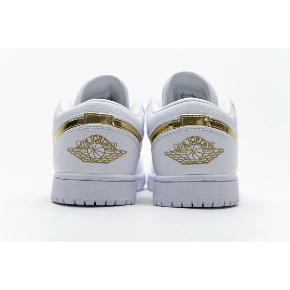 Air Jordan 1 Low White Metallic Gold (Women's) CZ4776-100