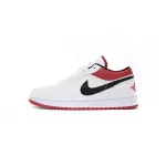 Air Jordan 1 Low White University Red Black  553558-118