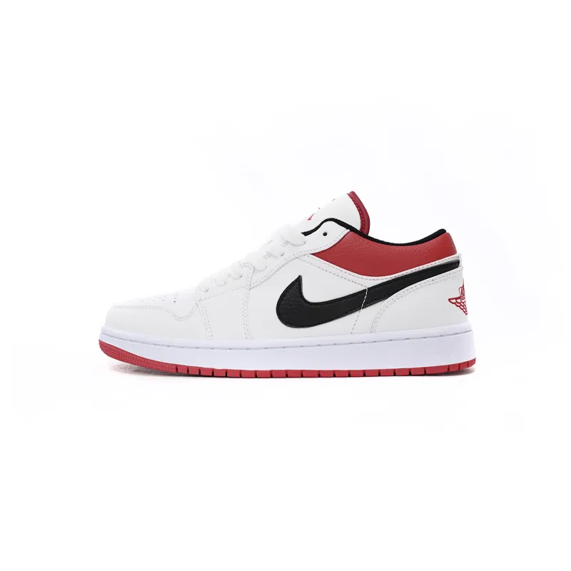 Air Jordan 1 Low White University Red Black  553558-118