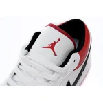 Air Jordan 1 Low White University Red Black  553558-118