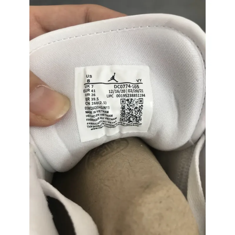 Air Jordan 1 Low Wolf Grey (Women's)  DC0774-105