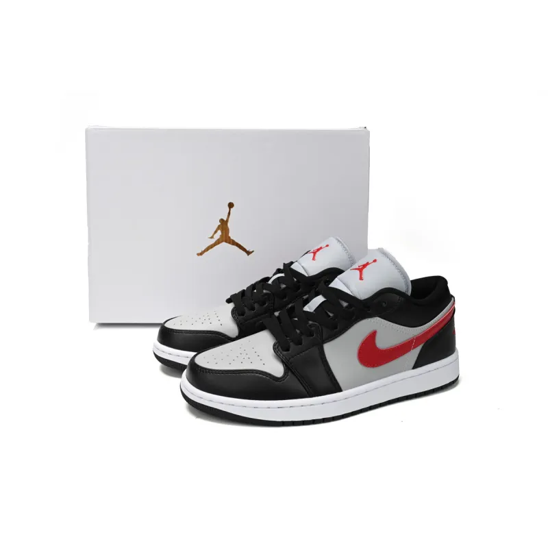 Air Jordan 1 Low Wolf Grey Gym Red (Women's)  DC0774-062
