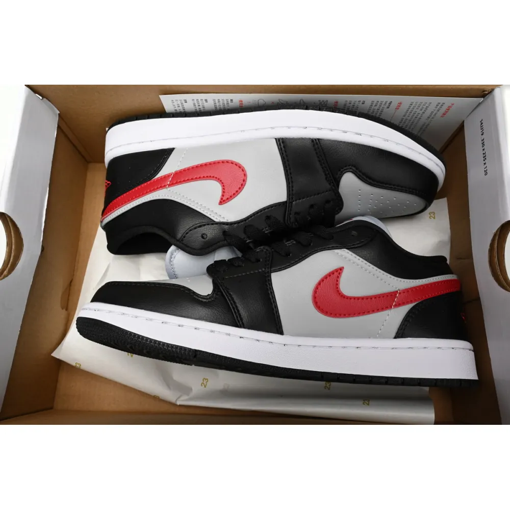 Air Jordan 1 Low Wolf Grey Gym Red (Women's)  DC0774-062