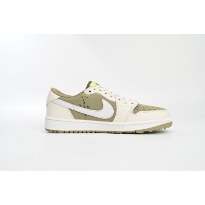 Special Sale Air Jordan 1 Retro Low Golf Travis Scott Neutral Olive  FZ3124-200 02