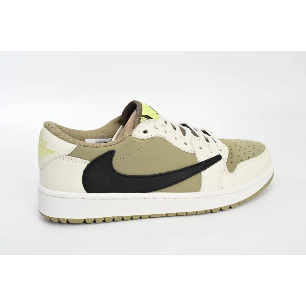 Special Sale Air Jordan 1 Retro Low Golf Travis Scott Neutral Olive  FZ3124-200
