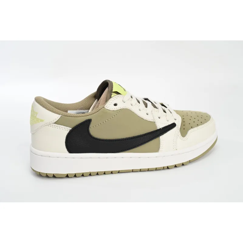 Special Sale Air Jordan 1 Retro Low Golf Travis Scott Neutral Olive  FZ3124-200