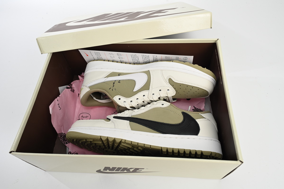 Special Sale Air Jordan 1 Retro Low Golf Travis Scott Neutral Olive  FZ3124-200