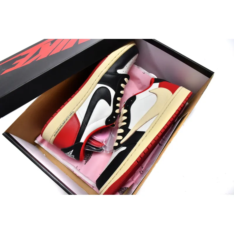 Air Travis Scott x Air Jordan 1 Low Black Red DM7866-166