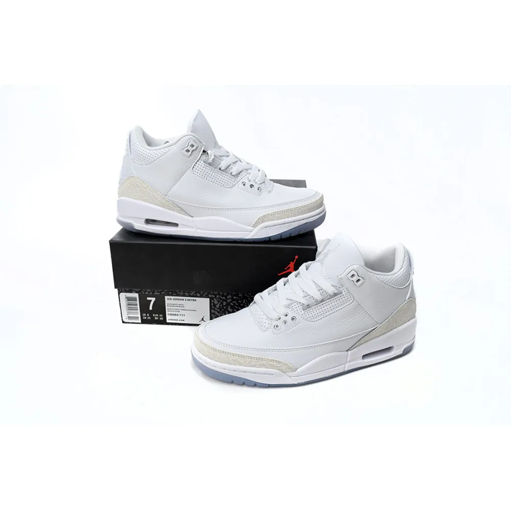 Air Jordan 3 Retro Pure White (2018) 136064-111