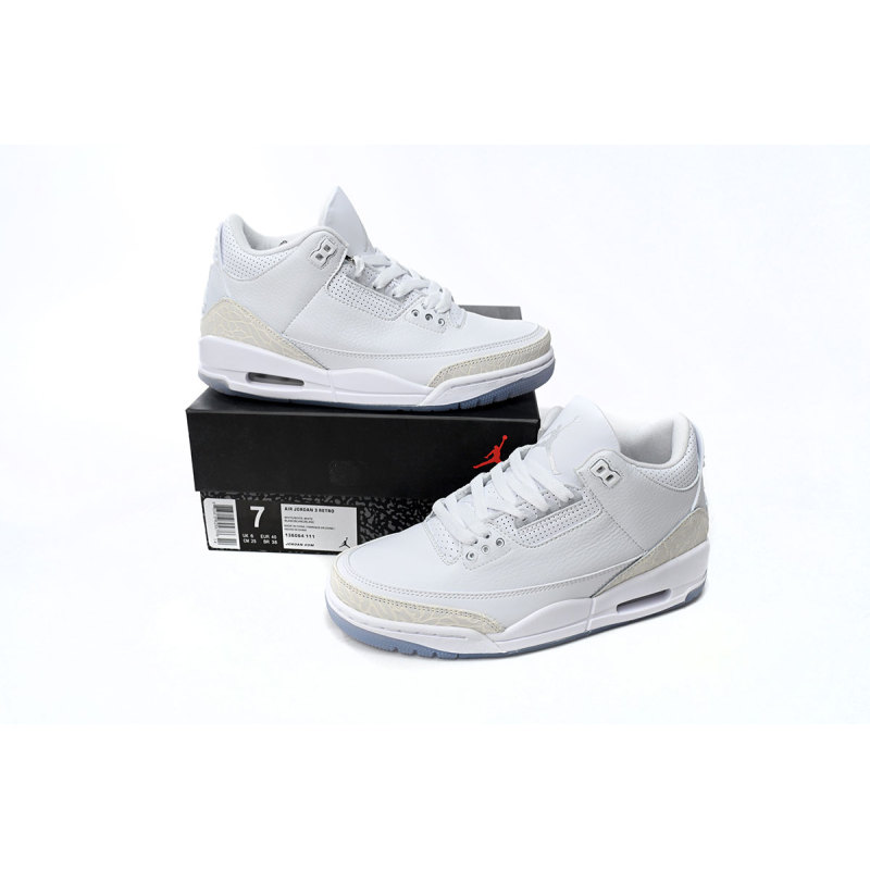 Air Jordan 3 Retro Pure White (2018) 136064-111