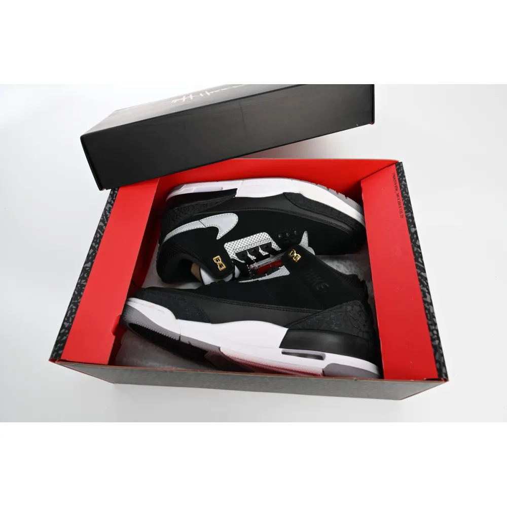 Air Jordan 3 Retro Tinker Black Cement Gold  CK4348-007 