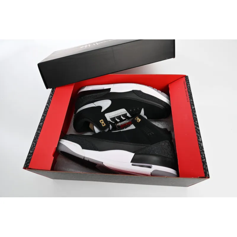 Air Jordan 3 Retro Tinker Black Cement Gold  CK4348-007 