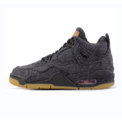 Air Jordan 4 Retro Levi's Black (GS) (Levi's Tag) AQ9103-001 01