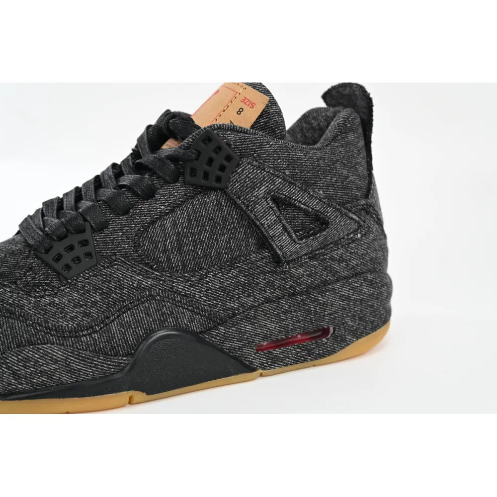Air Jordan 4 Retro Levi's Black (GS) (Levi's Tag) AQ9103-001