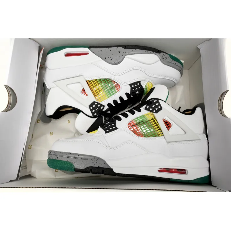 Air Jordan 4 Retro Lucid Green Rasta (Women's) AQ9129-100