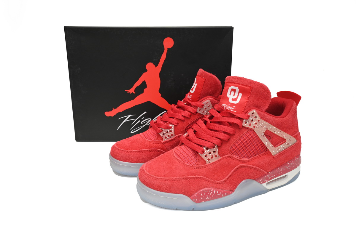 Jordan 4 Retro Oklahoma Sooners PE SU18 MNJDLS 731 LN3