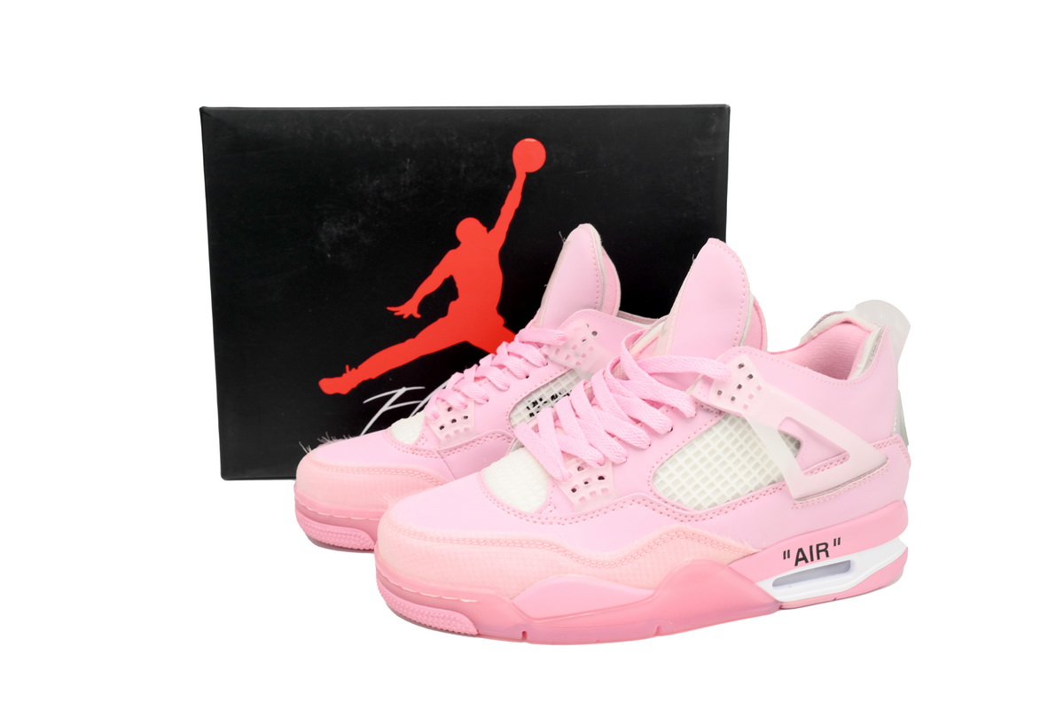 Air Jordan 4 x OFF White Pink Co Branding CV9388-105
