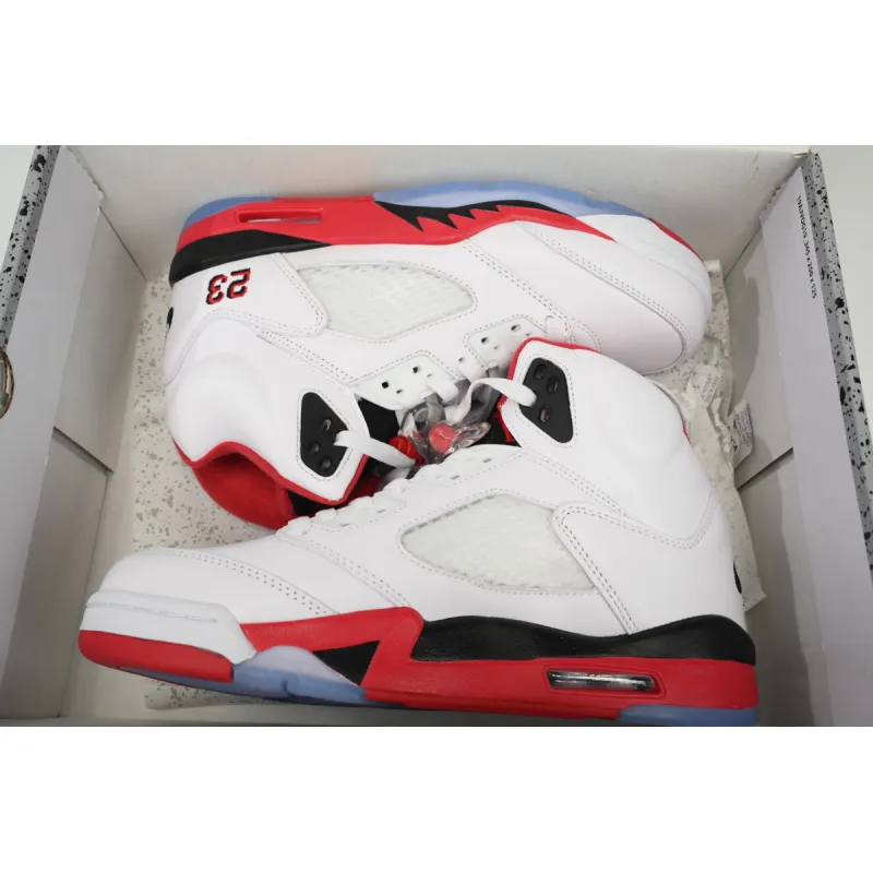 Air Jordan 5 Retro Fire Red Black Tongue (2013) 136027-120 