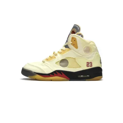 Air Jordan 5 Retro Off-White Sail  DH8565-100 01