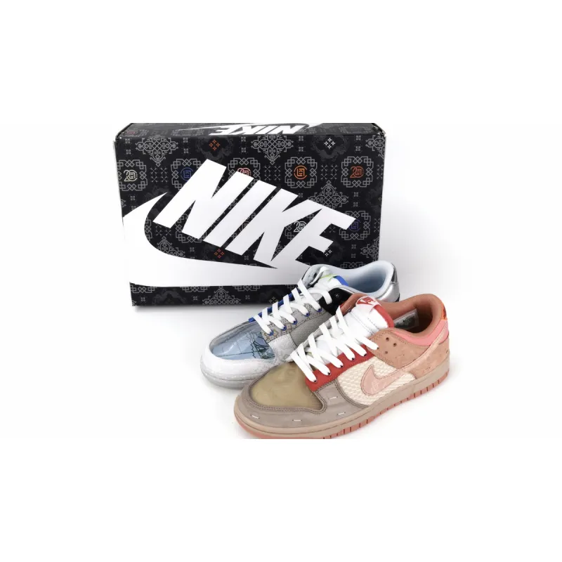 CLOT x Nike Dunk Low Brown Blue Gray  FN0316-999 