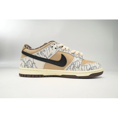 Nike Travis Scott X Nike SB Dunk Low Grey White Cashew Fruit CT5053-010 02