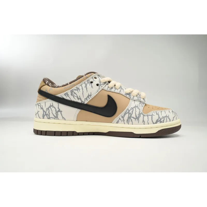 Nike Travis Scott X Nike SB Dunk Low Grey White Cashew Fruit CT5053-010